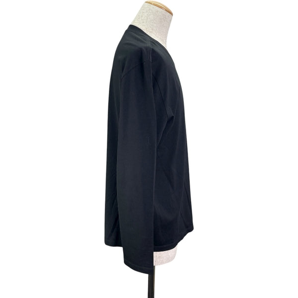 セリーヌ CELINE トリオンフ刺繍長袖Tシャツ RX017507Z ブラック コットン メンズ 長袖Ｔシャツ