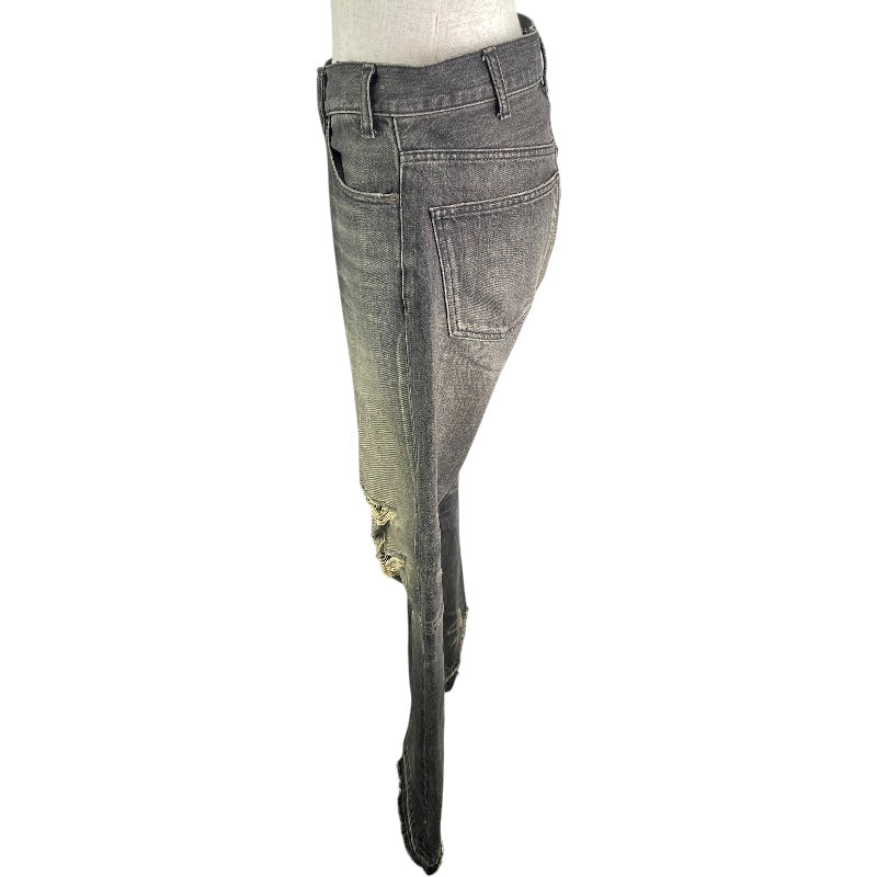 セリーヌ CELINE ウェスリーブラックデストロイドデニムパンツ 2N850247Y グレー デニム メンズ デニムパンツ