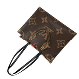 ルイ・ヴィトン LOUIS VUITTON オンザゴーMM M45321 ブラウン　ゴールド金具 モノグラム・リバース レディース ハンドバッグ