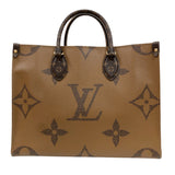 ルイ・ヴィトン LOUIS VUITTON オンザゴーMM M45321 ブラウン　ゴールド金具 モノグラム・リバース レディース ハンドバッグ