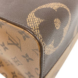 ルイ・ヴィトン LOUIS VUITTON オンザゴーMM M45321 ブラウン　ゴールド金具 モノグラム・リバース レディース ハンドバッグ