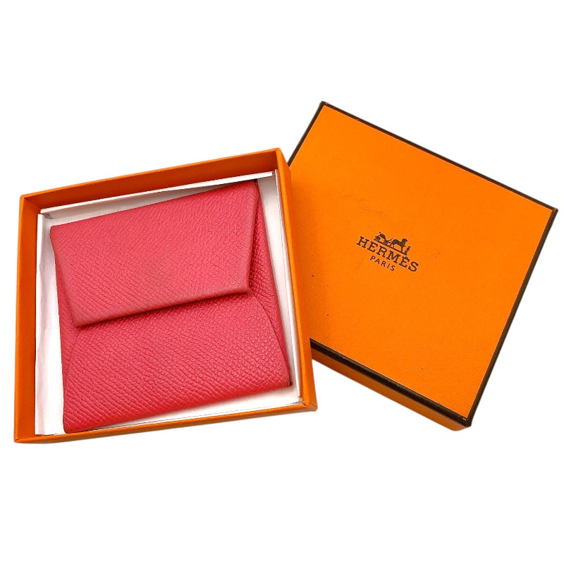 エルメス HERMES バスティア T刻印　(2015年) ローズアザレ ヴォーエプソン ユニセックス コインケース