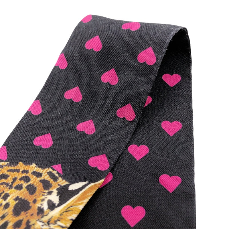 エルメス HERMES ツイリー Extrives Parisielu ブラック シルク100％ レディース スカーフ