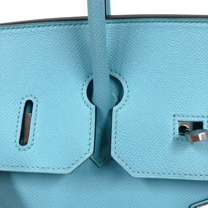 エルメス HERMES バーキン35 T刻印　(2015年製) ブルーアトール　シルバー金具 ヴォーエプソン レディース ハンドバッグ