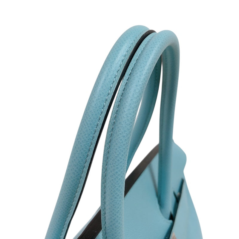 エルメス HERMES バーキン35 T刻印　(2015年製) ブルーアトール　シルバー金具 ヴォーエプソン レディース ハンドバッグ