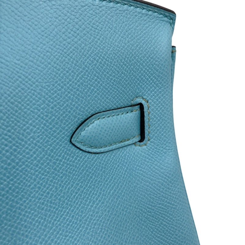 エルメス HERMES バーキン35 T刻印　(2015年製) ブルーアトール　シルバー金具 ヴォーエプソン レディース ハンドバッグ