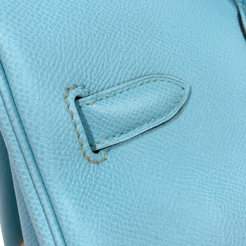 エルメス HERMES バーキン35 T刻印　(2015年製) ブルーアトール　シルバー金具 ヴォーエプソン レディース ハンドバッグ