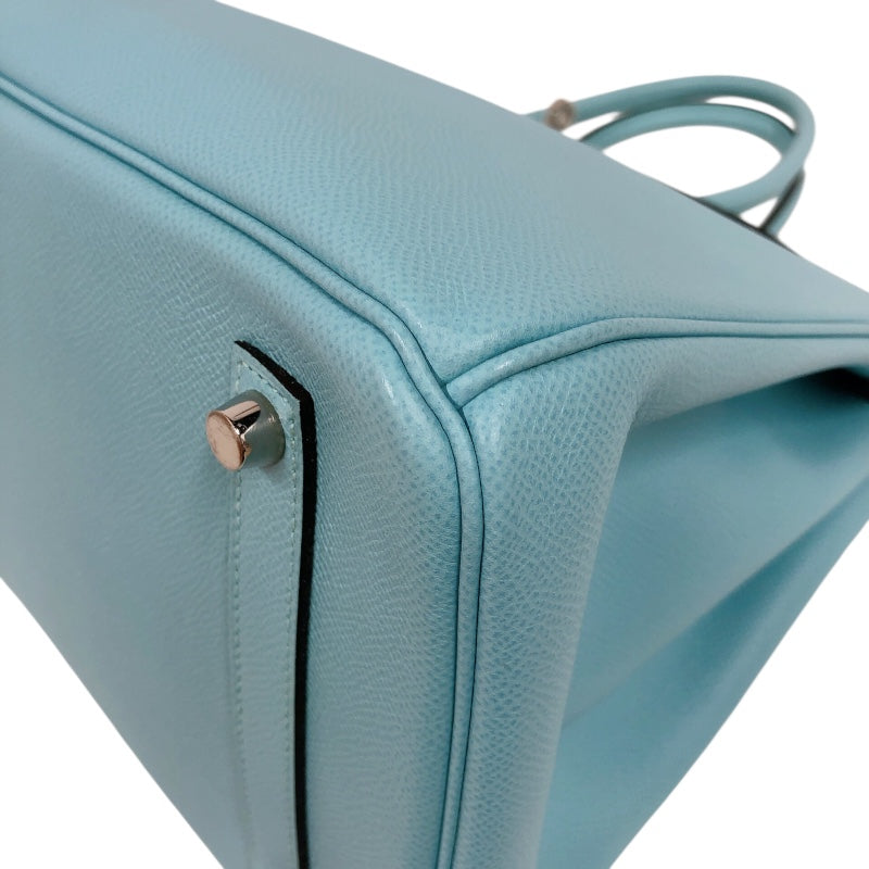 エルメス HERMES バーキン35 T刻印　(2015年製) ブルーアトール　シルバー金具 ヴォーエプソン レディース ハンドバッグ