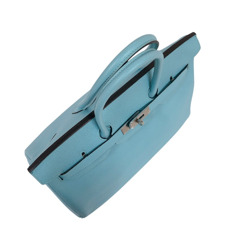 エルメス HERMES バーキン35 T刻印　(2015年製) ブルーアトール　シルバー金具 ヴォーエプソン レディース ハンドバッグ