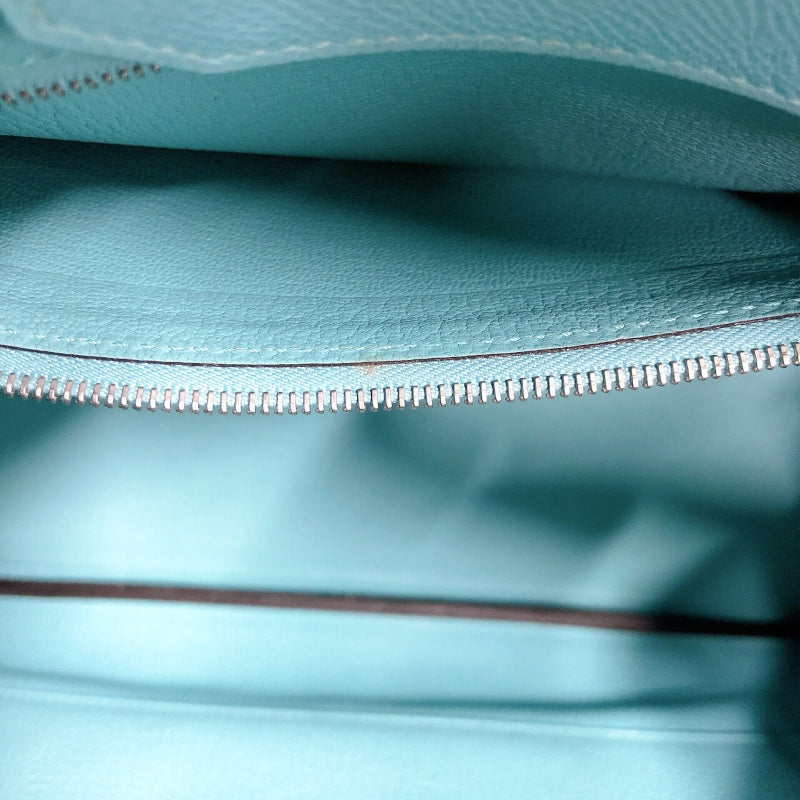 エルメス HERMES バーキン35 T刻印　(2015年製) ブルーアトール　シルバー金具 ヴォーエプソン レディース ハンドバッグ