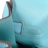 エルメス HERMES バーキン35 T刻印　(2015年製) ブルーアトール　シルバー金具 ヴォーエプソン レディース ハンドバッグ