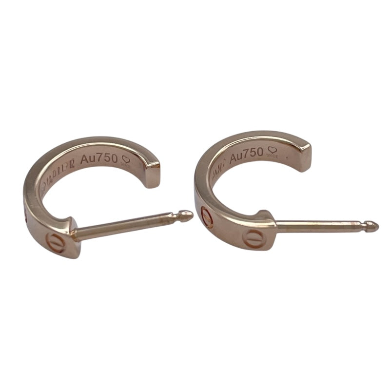 カルティエ Cartier ミニラブピアス ピンクゴールド Au750 ジュエリー