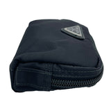 プラダ PRADA トライアングルロゴポーチ ブラック ナイロン ユニセックス ポーチ