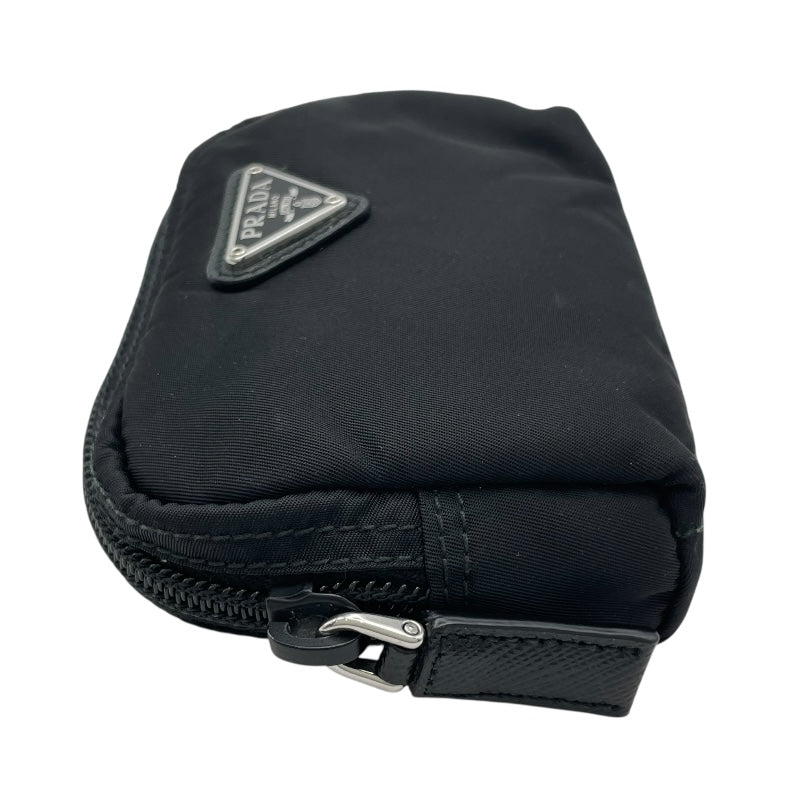 プラダ PRADA トライアングルロゴポーチ ブラック ナイロン ユニセックス ポーチ