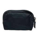 プラダ PRADA トライアングルロゴポーチ ブラック ナイロン ユニセックス ポーチ