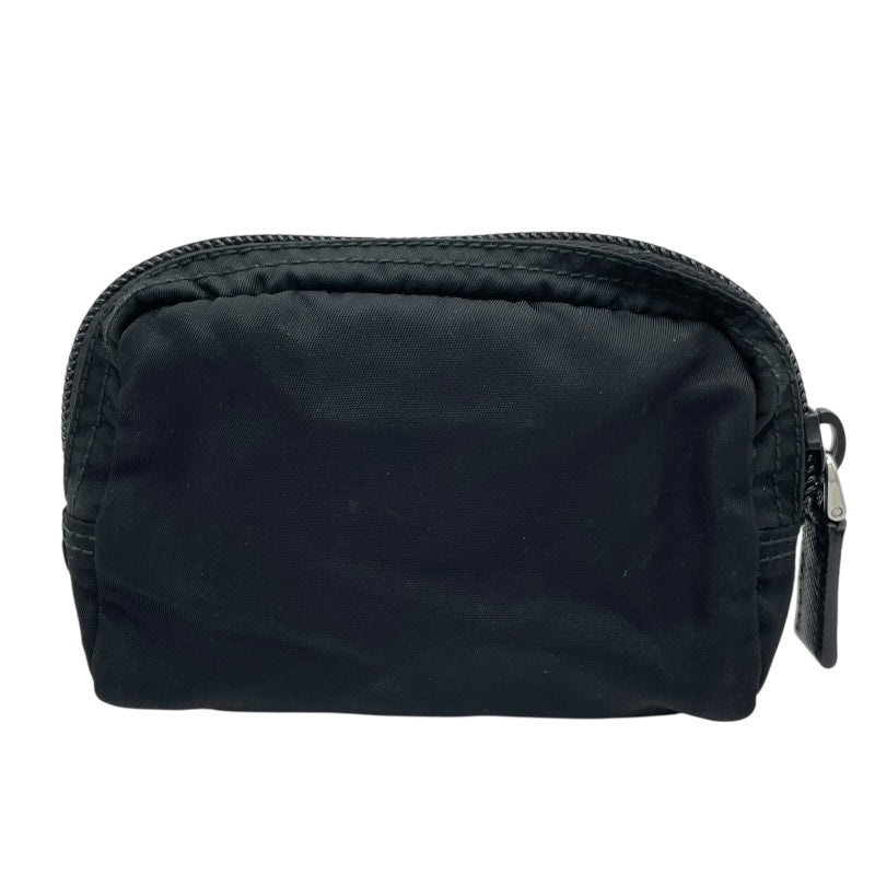 プラダ PRADA トライアングルロゴポーチ ブラック ナイロン ユニセックス ポーチ