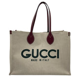 グッチ GUCCI GUCCIプリントラージトート 772177 ベージュ キャンバス/レザー ユニセックス トートバッグ