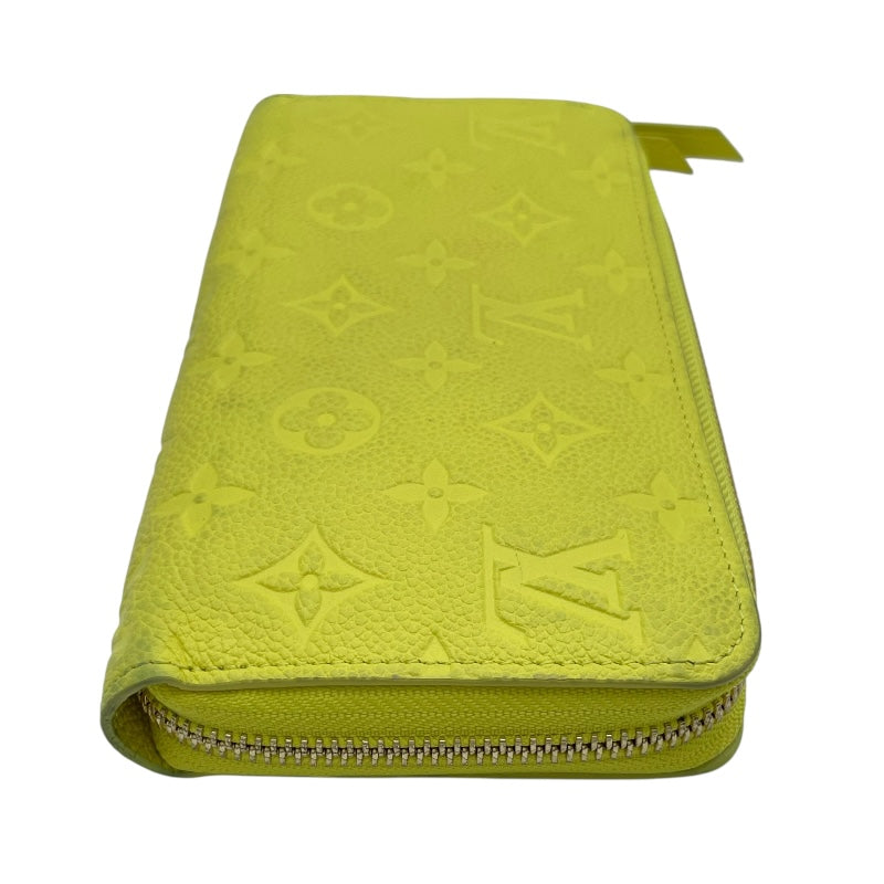 ルイ・ヴィトン LOUIS VUITTON ジッピー・ウォレット M25699 イエロー モノグラム・アンプラント レディース 長財布