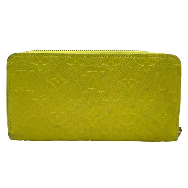 ルイ・ヴィトン LOUIS VUITTON ジッピー・ウォレット M25699 イエロー モノグラム・アンプラント レディース 長財布