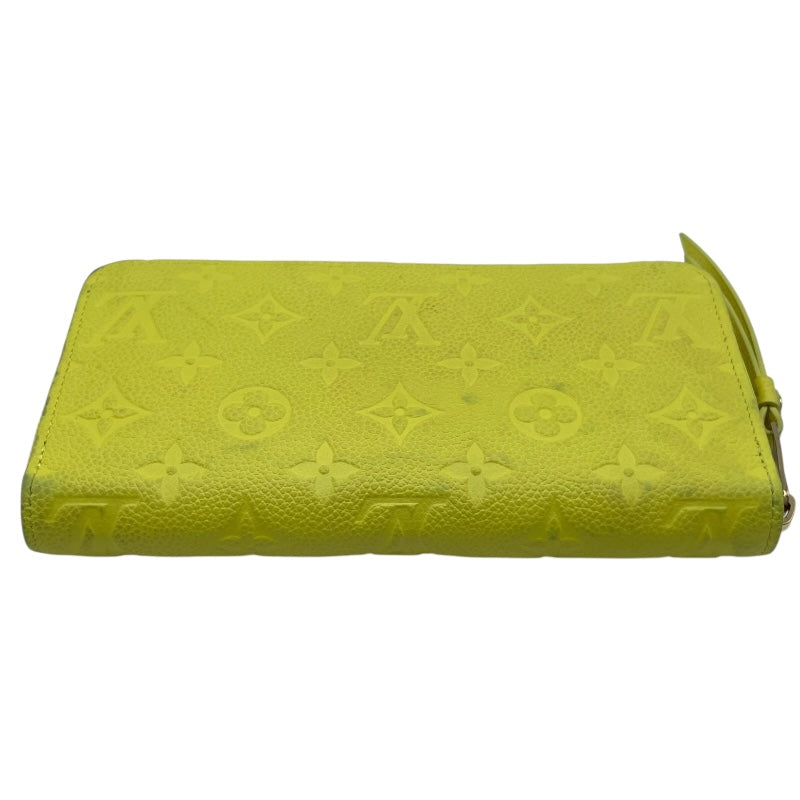 ルイ・ヴィトン LOUIS VUITTON ジッピー・ウォレット M25699 イエロー モノグラム・アンプラント レディース 長財布
