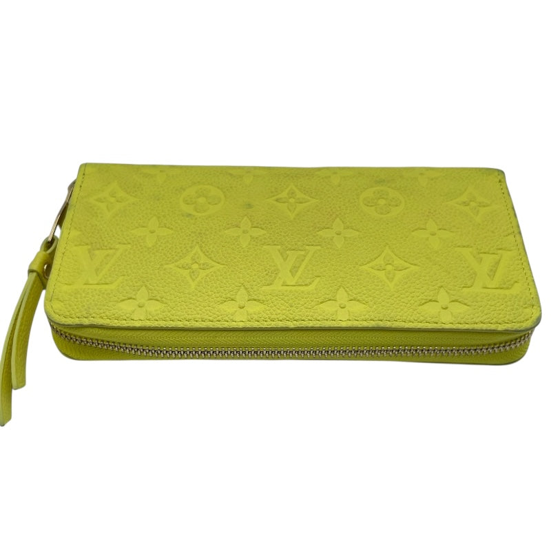ルイ・ヴィトン LOUIS VUITTON ジッピー・ウォレット M25699 イエロー モノグラム・アンプラント レディース 長財布