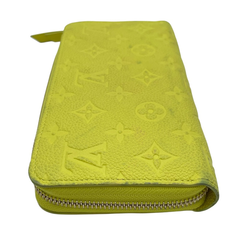 ルイ・ヴィトン LOUIS VUITTON ジッピー・ウォレット M25699 イエロー モノグラム・アンプラント レディース 長財布