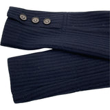 シャネル CHANEL ウールステンカラーコート P44589 ネイビー ウール レディース ステンカラーコート