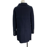 シャネル CHANEL ウールステンカラーコート P44589 ネイビー ウール レディース ステンカラーコート