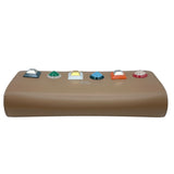 フェンディ FENDI スタッズチェーンウォレット 8M0365 ベージュ系 レザー レディース ウォレットチェーン