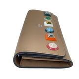 フェンディ FENDI スタッズチェーンウォレット 8M0365 ベージュ系 レザー レディース ウォレットチェーン