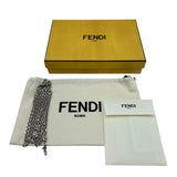 フェンディ FENDI スタッズチェーンウォレット 8M0365 ベージュ系 レザー レディース ウォレットチェーン