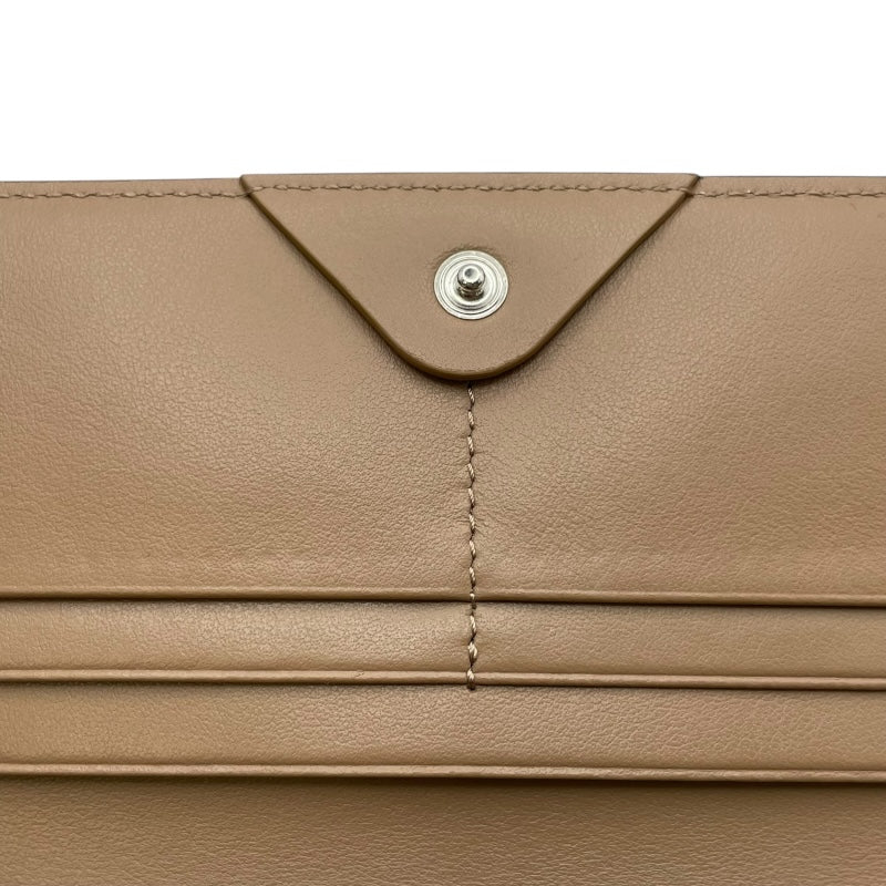 フェンディ FENDI スタッズチェーンウォレット 8M0365 ベージュ系 レザー レディース ウォレットチェーン