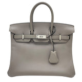 エルメス HERMES バーキン25 Y刻印　(2020年製) グリアスファルト　シルバー金具 トリヨンノビーヨ レディース ハンドバッグ