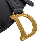 クリスチャン・ディオール Christian Dior サドルラフットボディバッグ S5632CWGH ブラック　ゴールド金具 カーフ レディース ショルダーバッグ