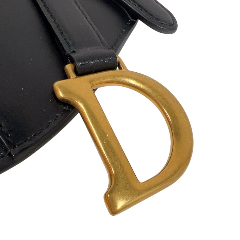 クリスチャン・ディオール Christian Dior サドルラフットボディバッグ S5632CWGH ブラック　ゴールド金具 カーフ レディース ショルダーバッグ