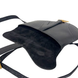 クリスチャン・ディオール Christian Dior サドルラフットボディバッグ S5632CWGH ブラック　ゴールド金具 カーフ レディース ショルダーバッグ