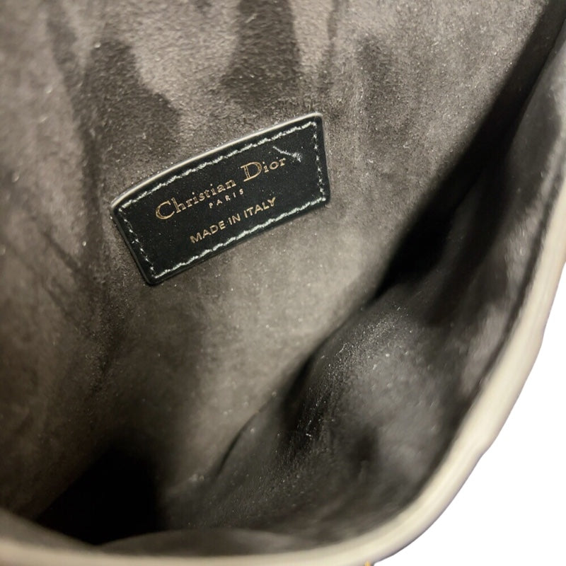 クリスチャン・ディオール Christian Dior サドルラフットボディバッグ S5632CWGH ブラック　ゴールド金具 カーフ レディース ショルダーバッグ