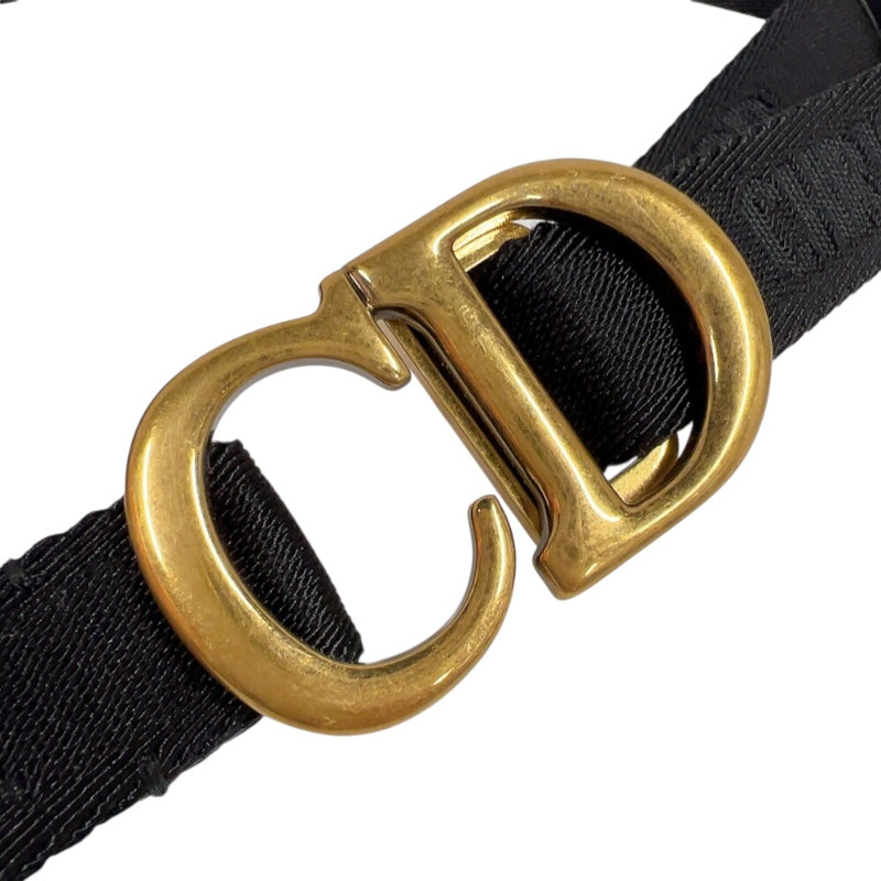 クリスチャン・ディオール Christian Dior サドルラフットボディバッグ S5632CWGH ブラック　ゴールド金具 カーフ レディース ショルダーバッグ