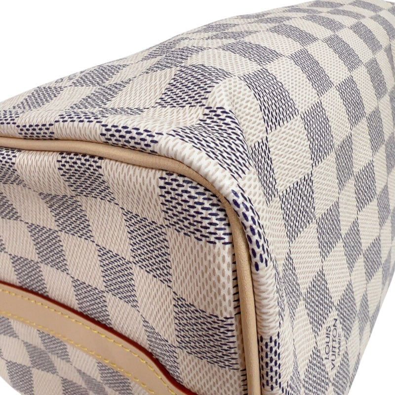 ルイ・ヴィトン LOUIS VUITTON スピーディー・バンドリエール25 N40608 ホワイト　ゴールド金具 ダミエ・アズール ユニセックス ショルダーバッグ