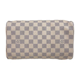 ルイ・ヴィトン LOUIS VUITTON スピーディー・バンドリエール25 N40608 ホワイト　ゴールド金具 ダミエ・アズール ユニセックス ショルダーバッグ