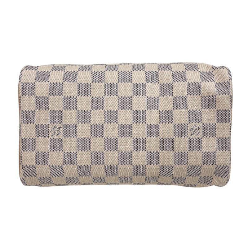 ルイ・ヴィトン LOUIS VUITTON スピーディー・バンドリエール25 N40608 ホワイト　ゴールド金具 ダミエ・アズール ユニセックス ショルダーバッグ