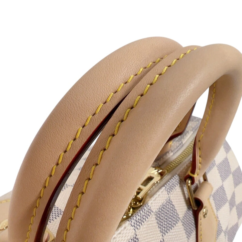 ルイ・ヴィトン LOUIS VUITTON スピーディー・バンドリエール25 N40608 ホワイト　ゴールド金具 ダミエ・アズール ユニセックス ショルダーバッグ