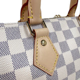 ルイ・ヴィトン LOUIS VUITTON スピーディー・バンドリエール25 N40608 ホワイト　ゴールド金具 ダミエ・アズール ユニセックス ショルダーバッグ