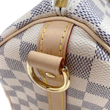 ルイ・ヴィトン LOUIS VUITTON スピーディー・バンドリエール25 N40608 ホワイト　ゴールド金具 ダミエ・アズール ユニセックス ショルダーバッグ