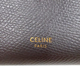 セリーヌ CELINE ミディアムストラップウォレット 10B643 グレー/ピンク グレインカーフ レディース 二つ折り財布