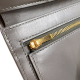 セリーヌ CELINE ミディアムストラップウォレット 10B643 グレー/ピンク グレインカーフ レディース 二つ折り財布