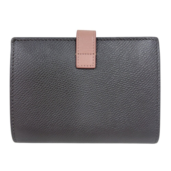 セリーヌ CELINE ミディアムストラップウォレット 10B643 グレー/ピンク グレインカーフ レディース 二つ折り財布