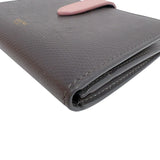 セリーヌ CELINE ミディアムストラップウォレット 10B643 グレー/ピンク グレインカーフ レディース 二つ折り財布