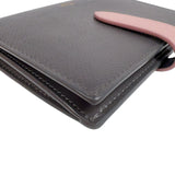 セリーヌ CELINE ミディアムストラップウォレット 10B643 グレー/ピンク グレインカーフ レディース 二つ折り財布