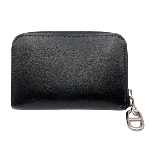 エルメス HERMES ジップアンゴーコンパクト W刻印　(2024年製) ブラック　シルバー金具 エバーグレイン ユニセックス コインケース